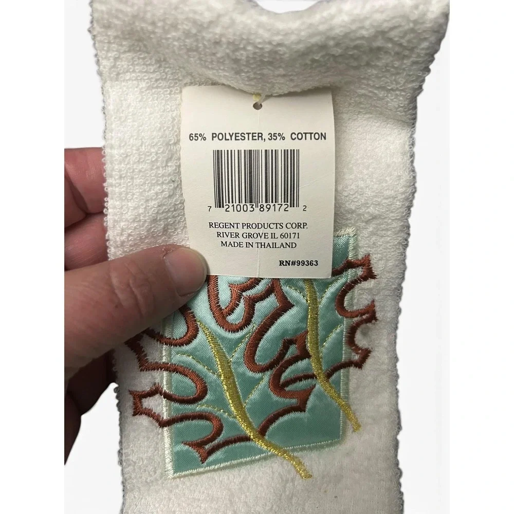 Vintage Regent Products Embroidered Fingertip Guest Towel Set of 3 Autumn Floral